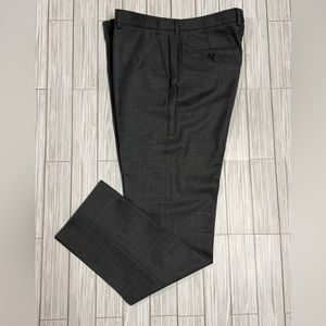 J Crew Men's Grey Bowery slim fit Wool dress pants 34/30